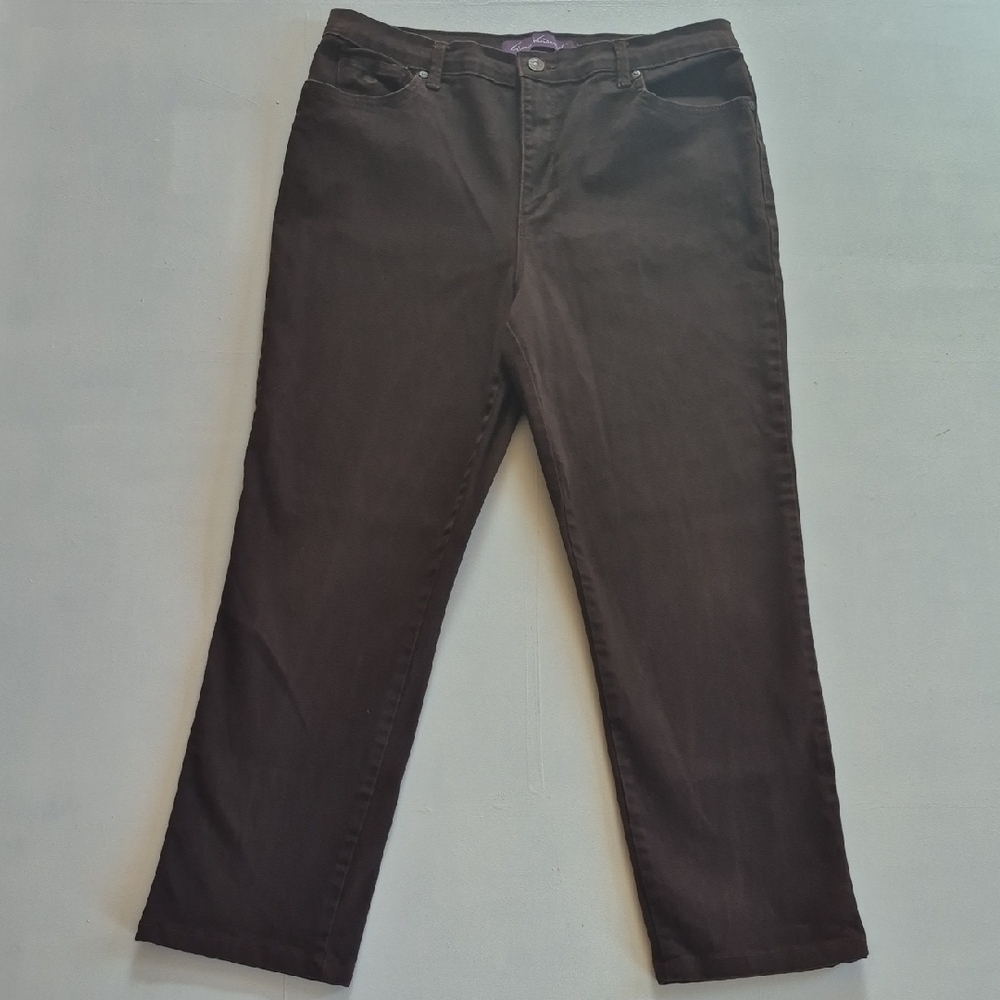 Gloria Vanderbilt Dark Brown Straight Leg Jeans
